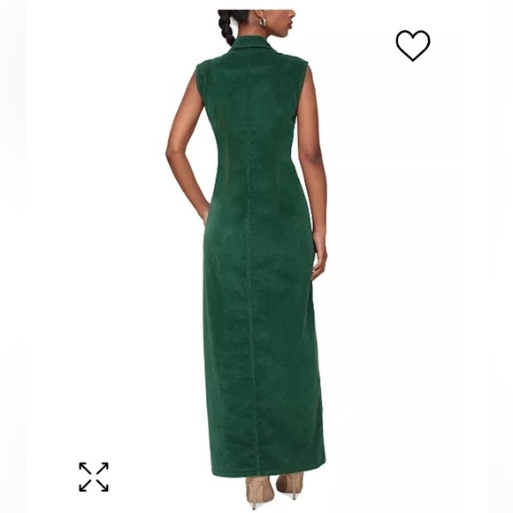 Do not buy sold consignment $225 Corduroy Maxi Dress Green SOLDOUT Size 8 - Picture 5 of 15